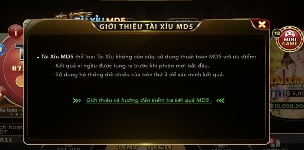 Sơ lược về game tài xỉu MD5